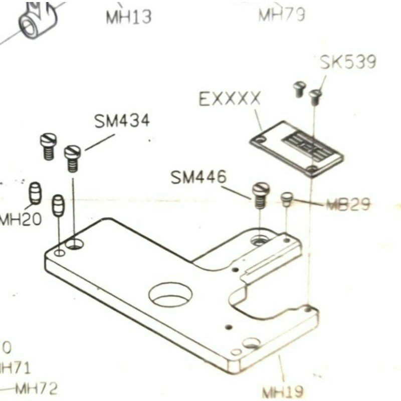 SK539 Baut Plate Mesin Kamkut Siruba F007 Original