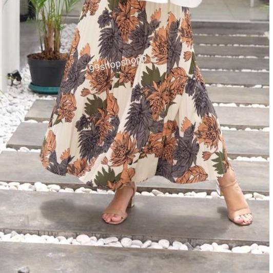 ✱ Rok payung flower //maxmara skirt//prisket//motif bunga bangkok import ✴