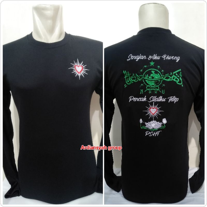 Kaos desain simple PSHT bordir panjang