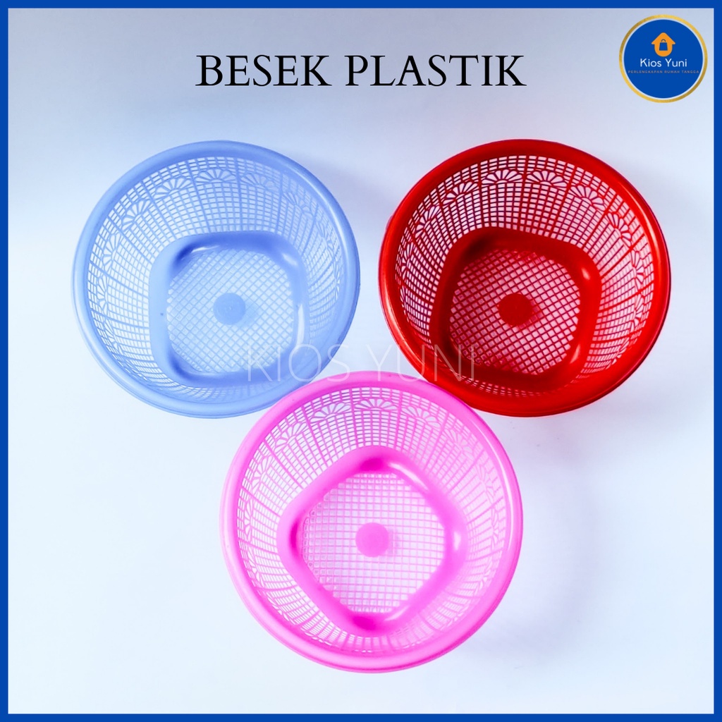 Besek Plastik Kecil & Sedang (19 & 22 CM) / Besek Nasi / Bakul Nasi Plastik / Tempat Nasi Plastik / 