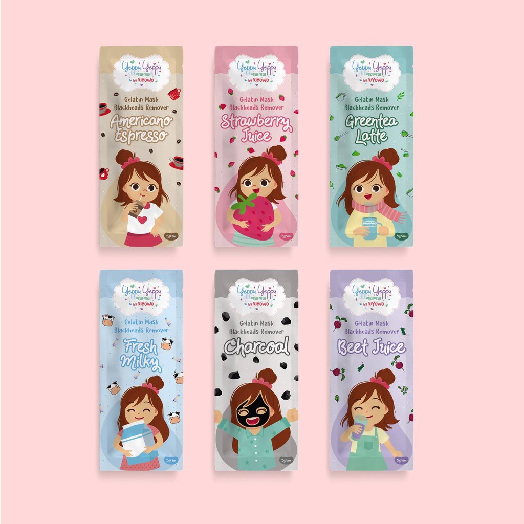 kiyowo yeppu-yeppu DEAR UP masker komedo gelatin BPOM