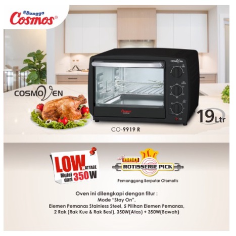 Oven Cosmos co 9919 / Oven cosmos 19 Liter (KHUSUS KOTA LUBUKLINGGAU)