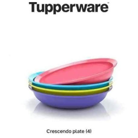PROMO CRESCENDO PLATE (4) PIRING TUPPERWARE