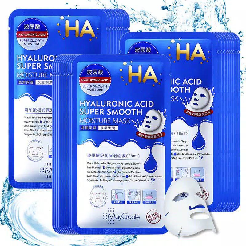 [ bisa COD ] ~ Masker MAYCREATE HYALURONUC ACID SUPER SMOOTH / HA MOISTURE MASK