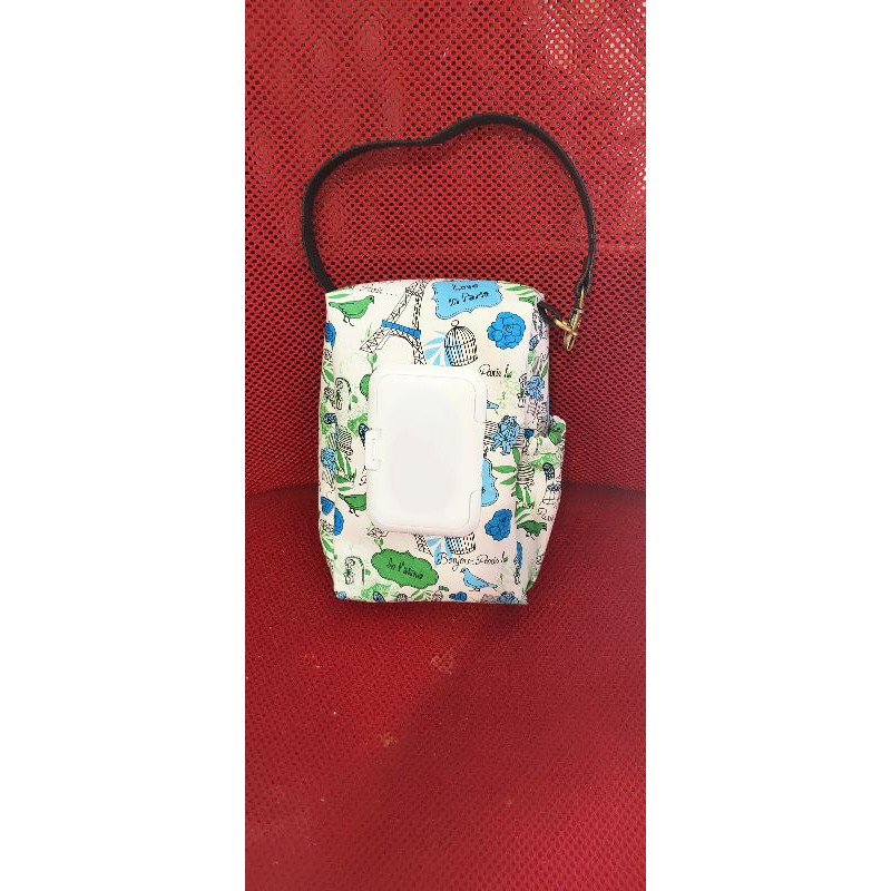 tempat tisu basah, tempat tisu kering pouch 3 in 1 hand sanitizer