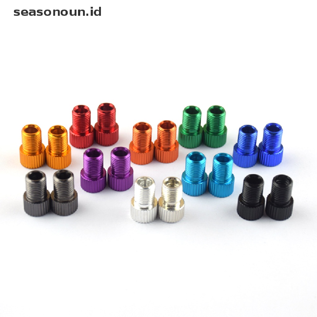 (seasonoun) 6pcs Adapter Converter Pentil PRESTA Ke SCHRADER Bahan Aluminum Untuk Ban Sepeda