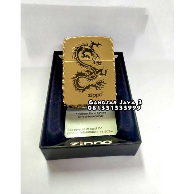 korek Zippo original Gold Plate DRAGON KOREAN