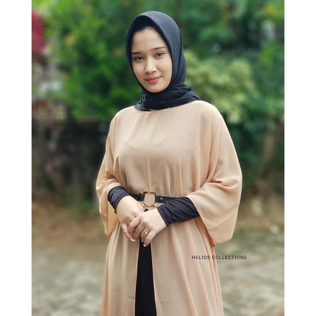 set fannela outer & inner/dres muslimah/dres murah/dres syari/gamis polos/outer polos/outer premium