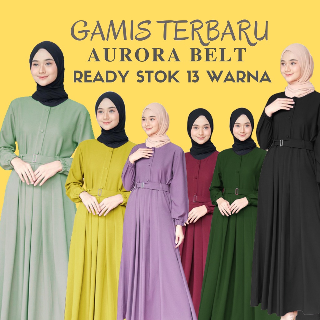 Gamis Terbaru Long Aluna Maxi Dress Kondangan Wanita Muslim Syari Remaja Murah Kekinian Terbaru 2021 BUSUI BUMIL DRESS MOSCREPE-5