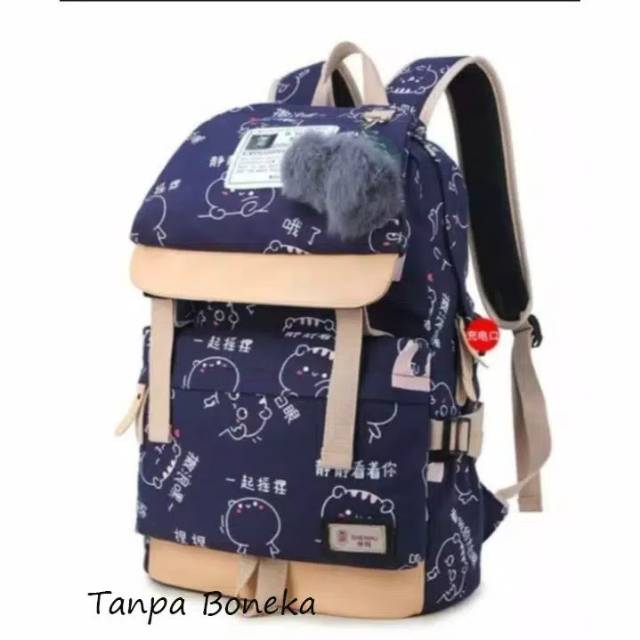 TAS RANSEL ANAK KARTUN JEPANG NIQABIS TANPA POMPOM