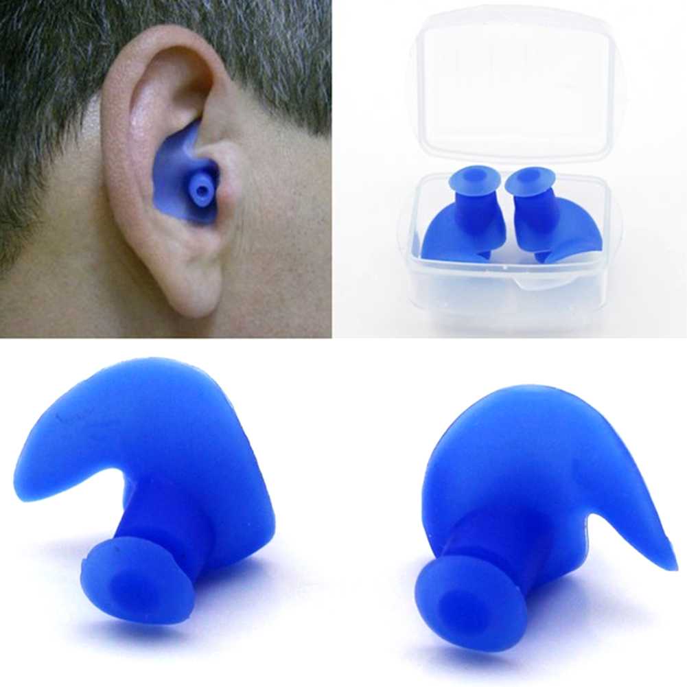 Penutup Telinga Ear Plug Peredam Suara Renang Anti Air / Penutup Pelindung Telinga Kuping Renang Berenang Untuk Tidur Cat Rambut Musim Dingin Anti Air Anti Bising Pesawat Dewasa Anak Dingin / Penyumbat Sumbat Telinga Tidur Saluran Air Renang Kedap Suara