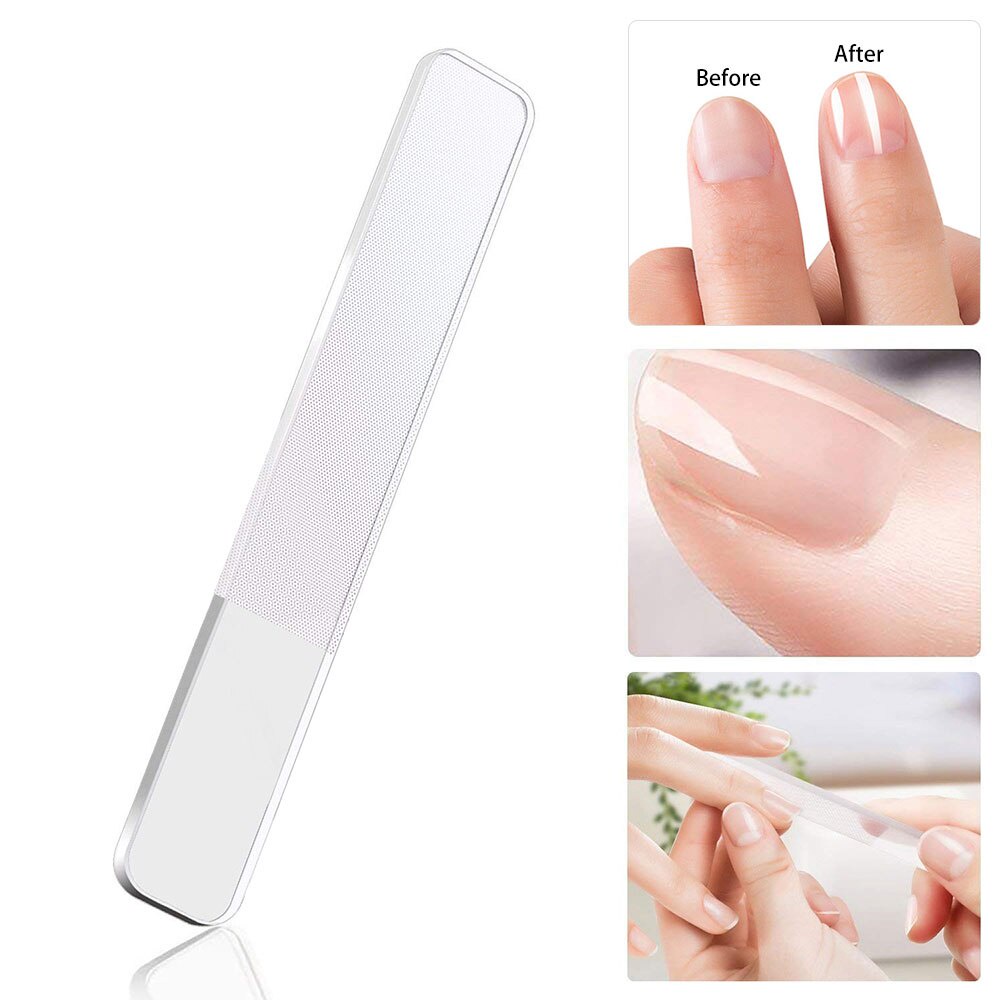 Nail File Manicure Device Tool Durable Crystal Glass Nail Art Buffer Files Kikir Kuku Kaca Perawatan