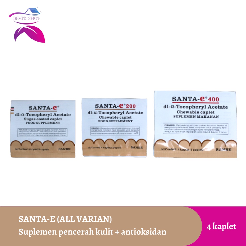 Santa-E Strip Vitamin E Suplemen Pencerah Kulit