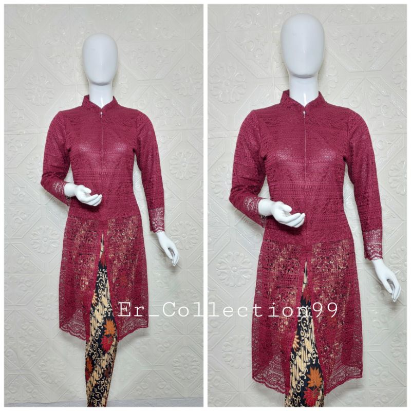 Kebaya Tunik / Kebaya Brokat / Kebaya Modern / Setelan Kebaya Brokat / Kebaya Pengantin-7
