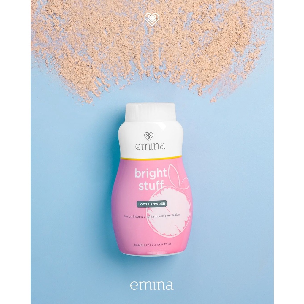 ✿ELYSABETHME✿ ˜”*°• emina •°*”˜. Emina bright stuff loose powder bedak tabur untuk remaja dan dewasa menutupi jerawat pori besar flek