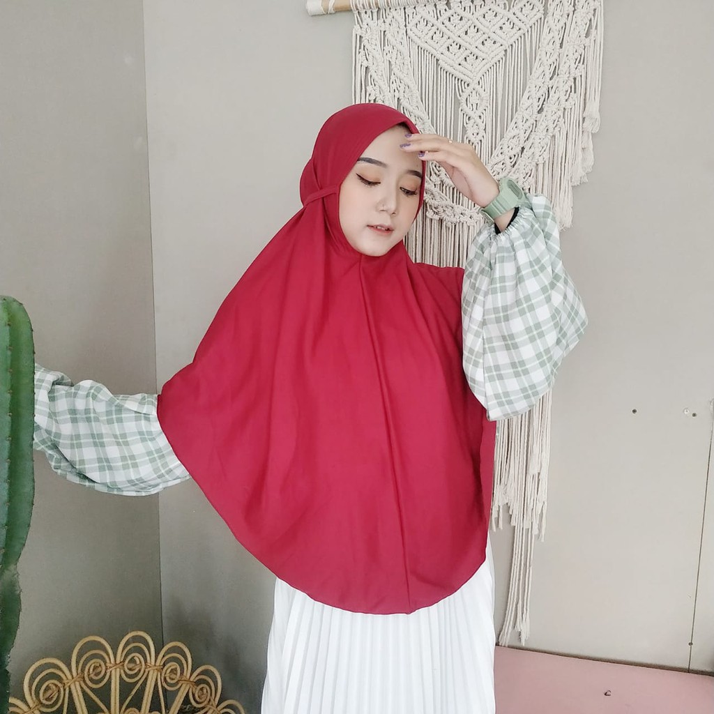 Hijab Instan Bergo Emilia XL Tali instan kaos Bergo-8