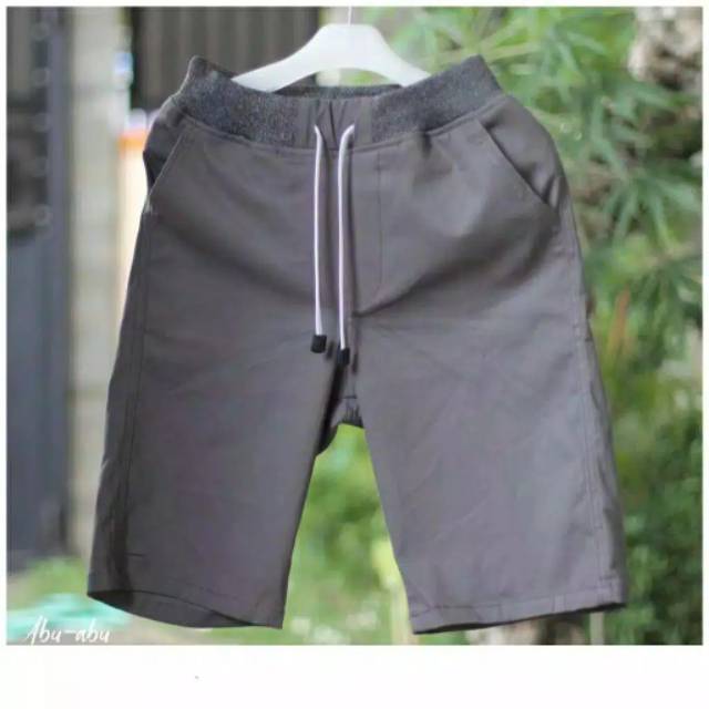 CELANA CHINO PENDEK PRIA PINGGANG KARET / RIP BAHAN PREMIUM