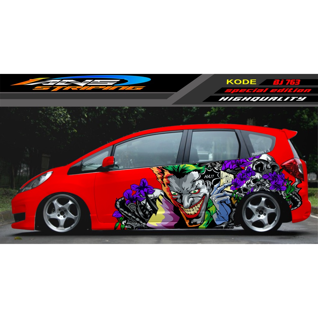 VARIASI STIKER MOBIL HONDA BRIO AGYA JAZZ AVANZA YARIS / DECAL STICKER MOBIL JAZZ / STIKER MOBIL