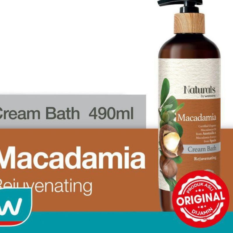 MACADAMIA CREAM BATH NATURALS BY WATSON, Original Product,Natural Body Wash,Organic Body Wash,Sabun 