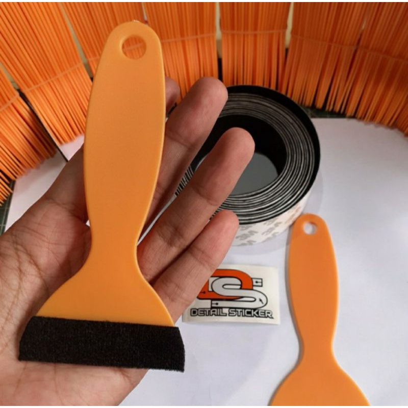 Rakel Scrapper Scraper kape alat pasang sticker murah orange