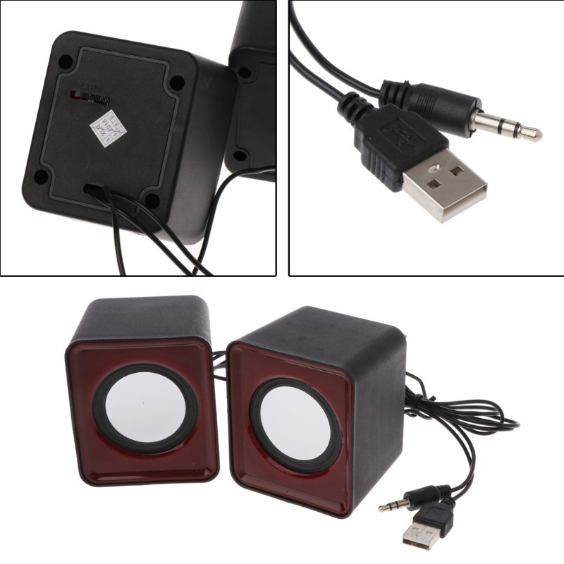 Cre Speaker Multimedia Mini Usb 2.0 Warna Acak Untuk Laptop / Pc / Mp3