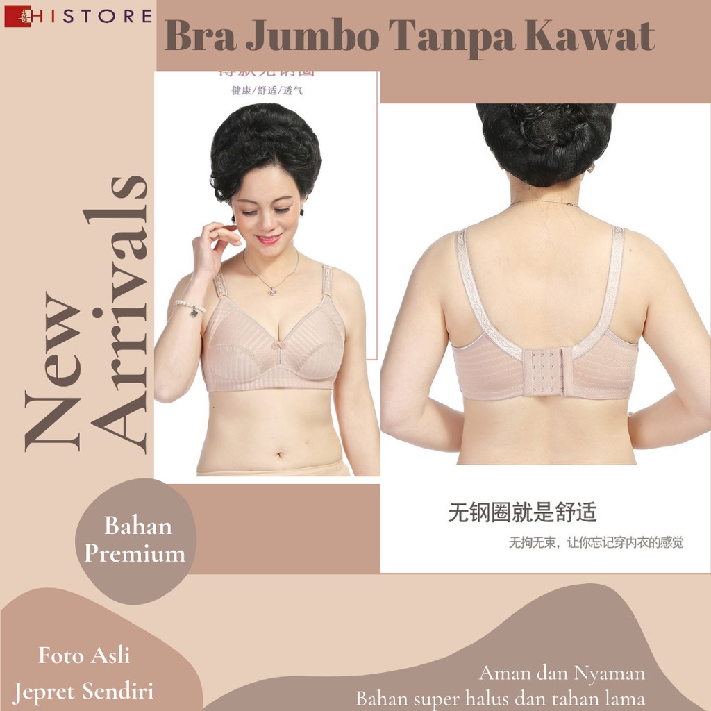 [HI]Bra BH JUMBO Cup 3/4C Fashion Wanita Bra wanita Premium Tanpa Kawat &amp; Spons Sangat Nyaman 2526