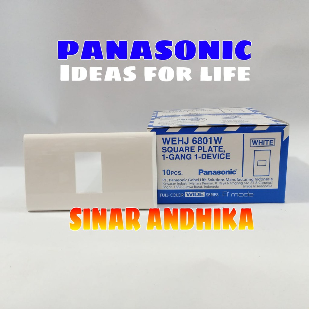 FRAME SAKLAR 1 GANG 1 DEVICE PUTIH A MODE PANASONIC WEHJ 6801W