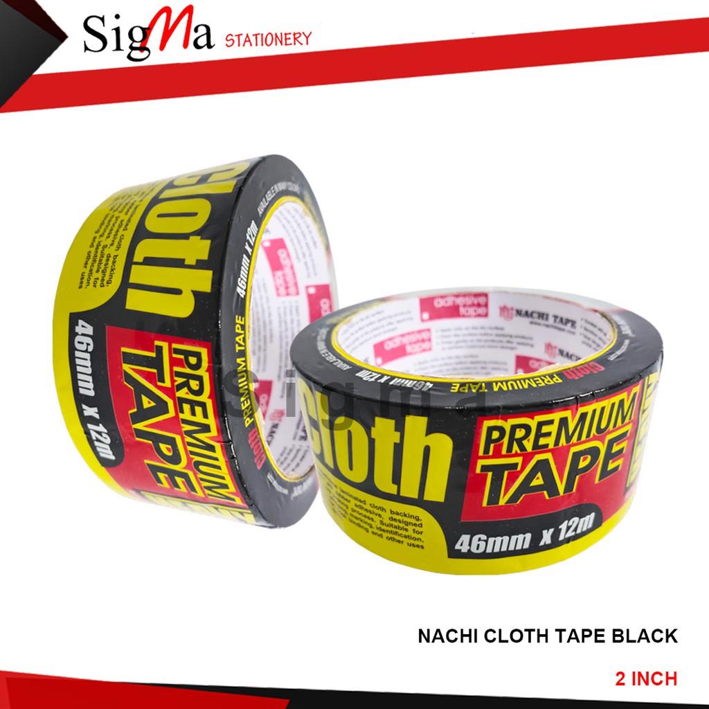 

Nachi Cloth Tape Lakban Kain 46 mm / 2 Inch x 12 meter Hitam