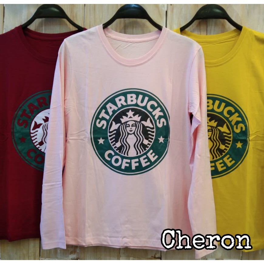 CHERON 19734 - Kaos Cewek Lengan Panjang Fit L Tshirt Distro Baju Atasan Wanita ABG Remaja Dewasa