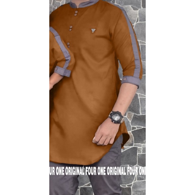 Baju Muslim  Koko Pria Terbaru Warna Milo KOKO KURTA DEWASA Fashion Muslim Murah Jumbo COD