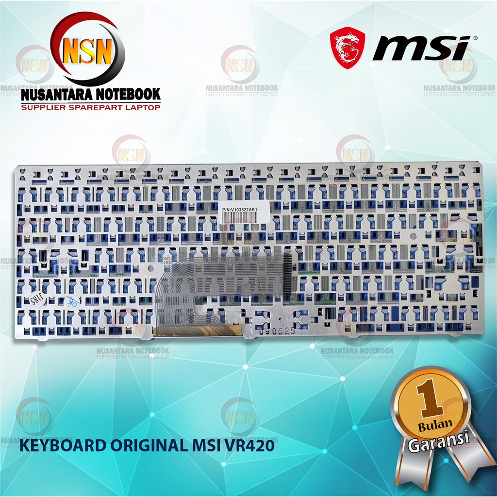 Keyboard Laptop Original MSI VR420 VR430 VR440 Black