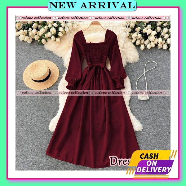 Baju Dress Wanita Remaja Trendy Kekinian Trend 2021 2022 Hits Terbaru Gaun Pesta Casual Kondangan Na