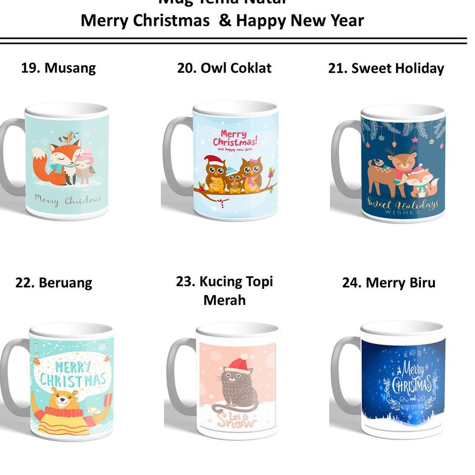 

Grosir Terjamin Mug Gelas Sablon Tema Natal Tahun Baru Souvenir Hadiah Hampers Parcel Kado Gift 4