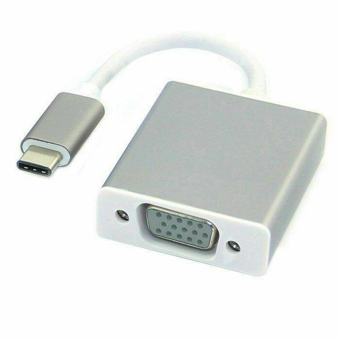 converter tipe c to vga KABEL USB 3.1 TYPE C TO VGA TIPE CONVERTER PROYEKTOR NEW MACBOOK CABLE