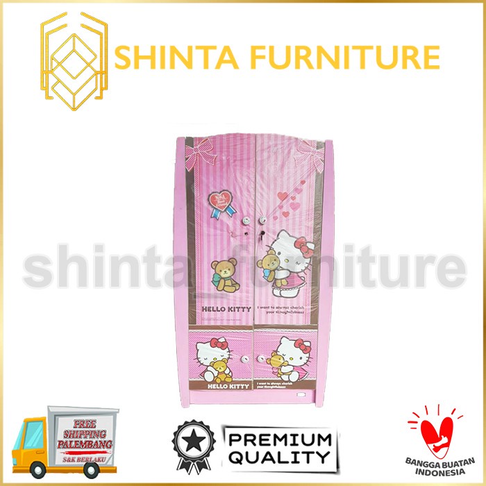 Lemari Pakaian Anak Karakter Hello Kitty 2 Pintu Lemari Baju Anak Cewe