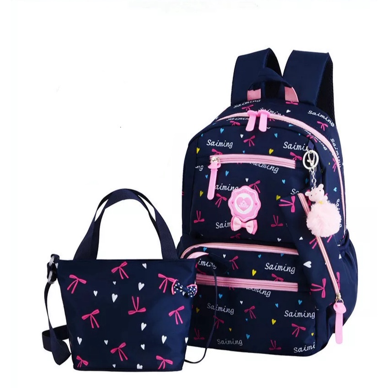 Tas Ransel Sekolah Anak Perempuan TK SD SMP Motif Saiming Lucu qren