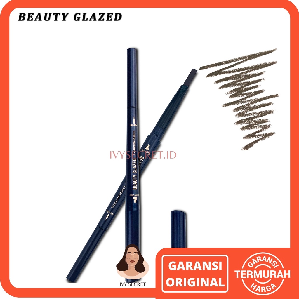 BEAUTY GLAZED Double Head Eyebrow Pencil BEAUTY GLAZED Automatic Eyebrow BEAUTY GLAZED Pensil Alis BEAUTY GLAZED