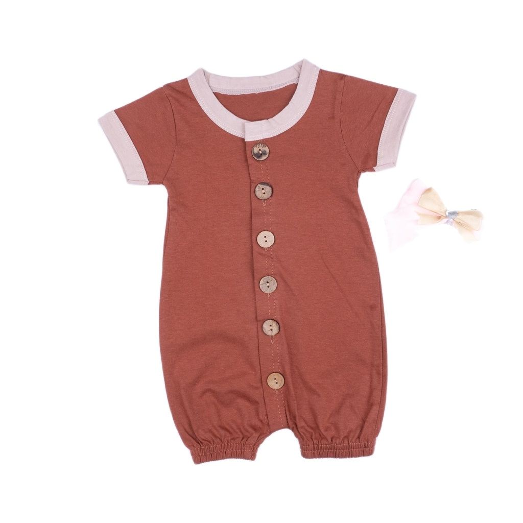 ZASKIYA - Jumper Lullaby Bayi 0-2 Tahun  Playsuit Button Romper Baju Anak Bayi