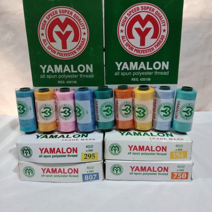 Isi 12 pcs - Benang Jahit Yamalon 40/2 500 yard / benang yamalon per 1 lusin