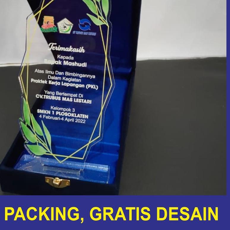 

✼ Plakat Akrilik + Box Ukuran 10x21cm tebal 4mm ❀