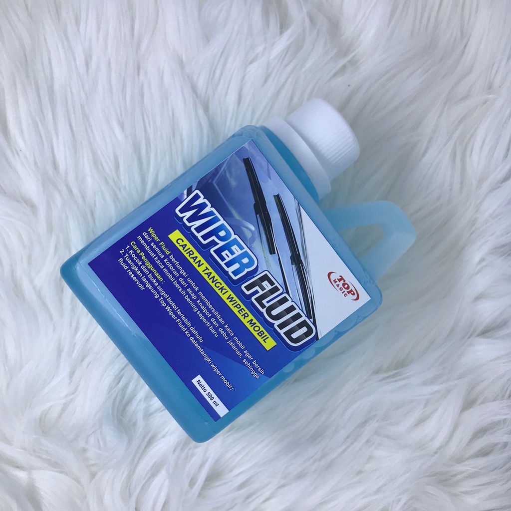 TOP WIPER FLUID 500 ML / 1 LITER Cairan Pembersih Kaca Mobil Anti Jamur dan Debu Sabun Wiper Anti Buram Kaca Mobil