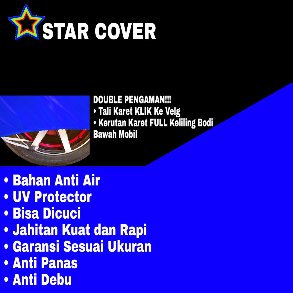 Sarung Mobil CHEVROLET TRAX Polos BIRU Body Cover Penutup Body Trax PREMIUM Biru