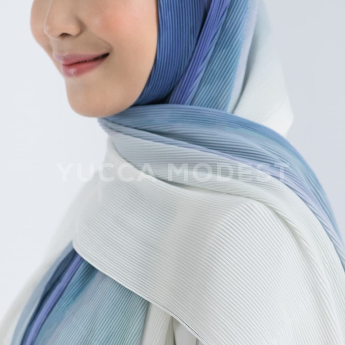 PASHMINA- YUCCA MODEST PASHMINA PLISKET CREPE HAWA - MOUNTAIN SHADE -PASHMINA.