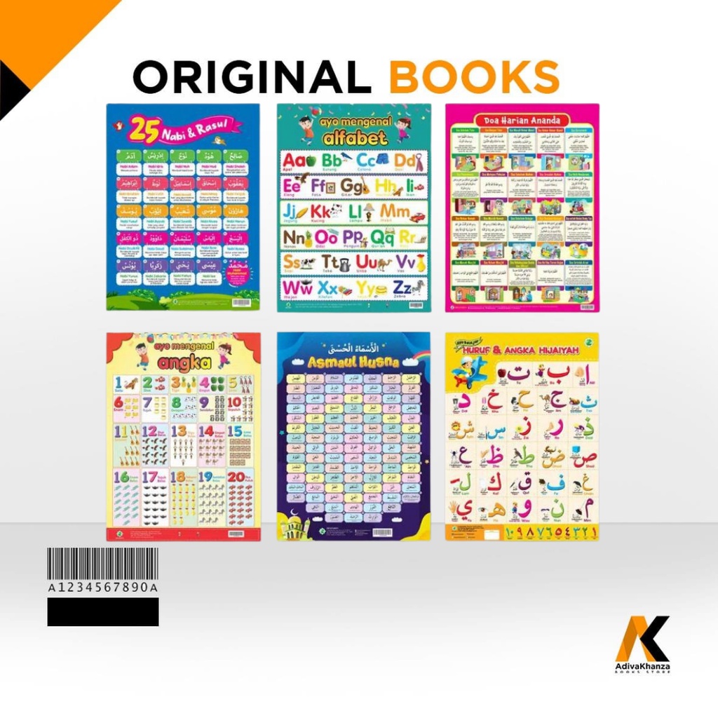 APE (Alat Peraga Edukasi) Paud - Poster Cerdas - Penunjang Anak Paud