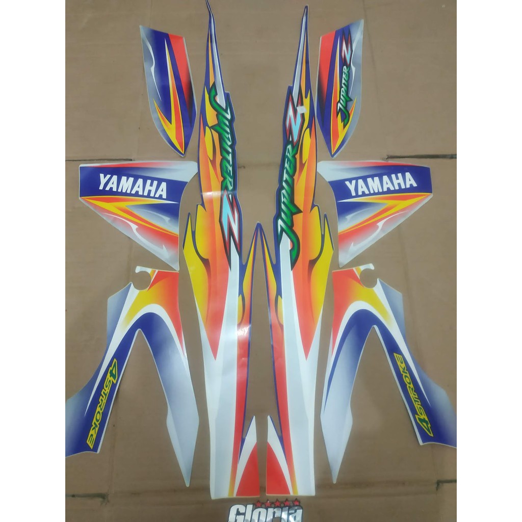 Striping List Body Jupiter Z  Lama Old STD tahun 2005 - Silver Biru