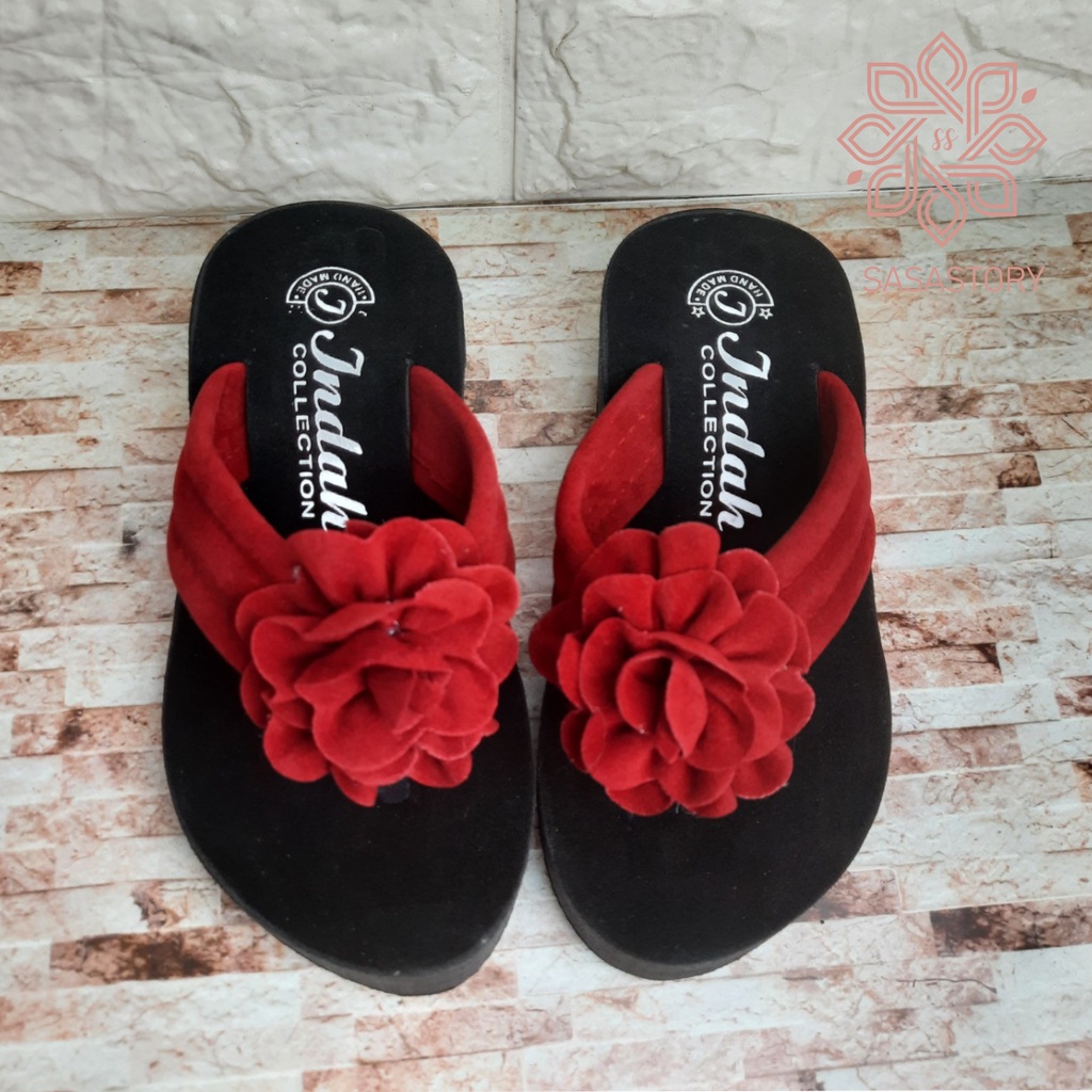 SANDAL SPONS TINGGI HAK BUNGA ANAK 3 4 5 6 7 8 TAHUN KA01