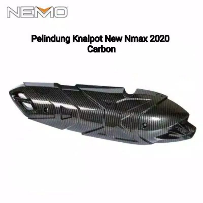 Tutup Cover Knalpot Carbon All New Nmax 2020 Nemo / Pelindung Knalpot Karbon Nmax New 2020 Nemo