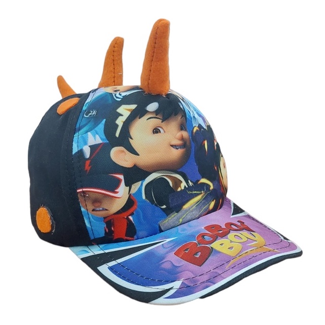 Topi Anak / Balita Print Depan Karakter Boboiboy Galaxy Usia 1-8 Tahun