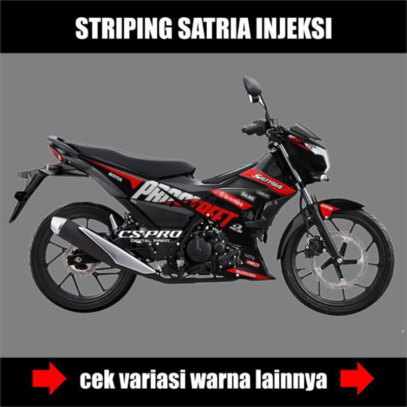 decal striping satria fu injeksi/stiker variasi satria fu injeksi/