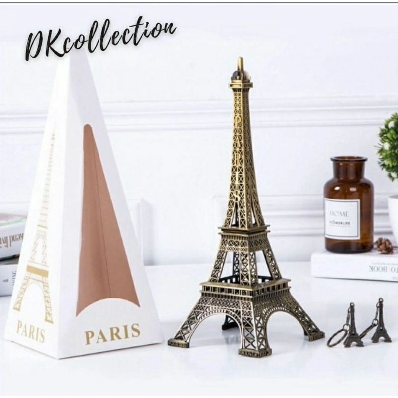 miniatur menara eiffel paris 10 cm miniatur eiffel tower 10cm souvenir paris perancis